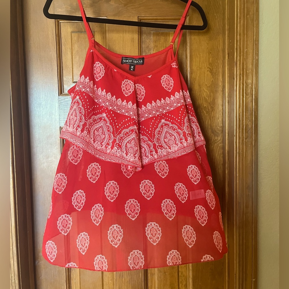 Spaghetti strap tank top